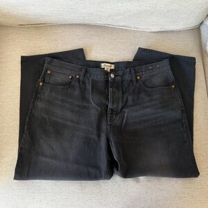 Women’s Madewell Black jeans size 33 low-slung straight new with tags NWT